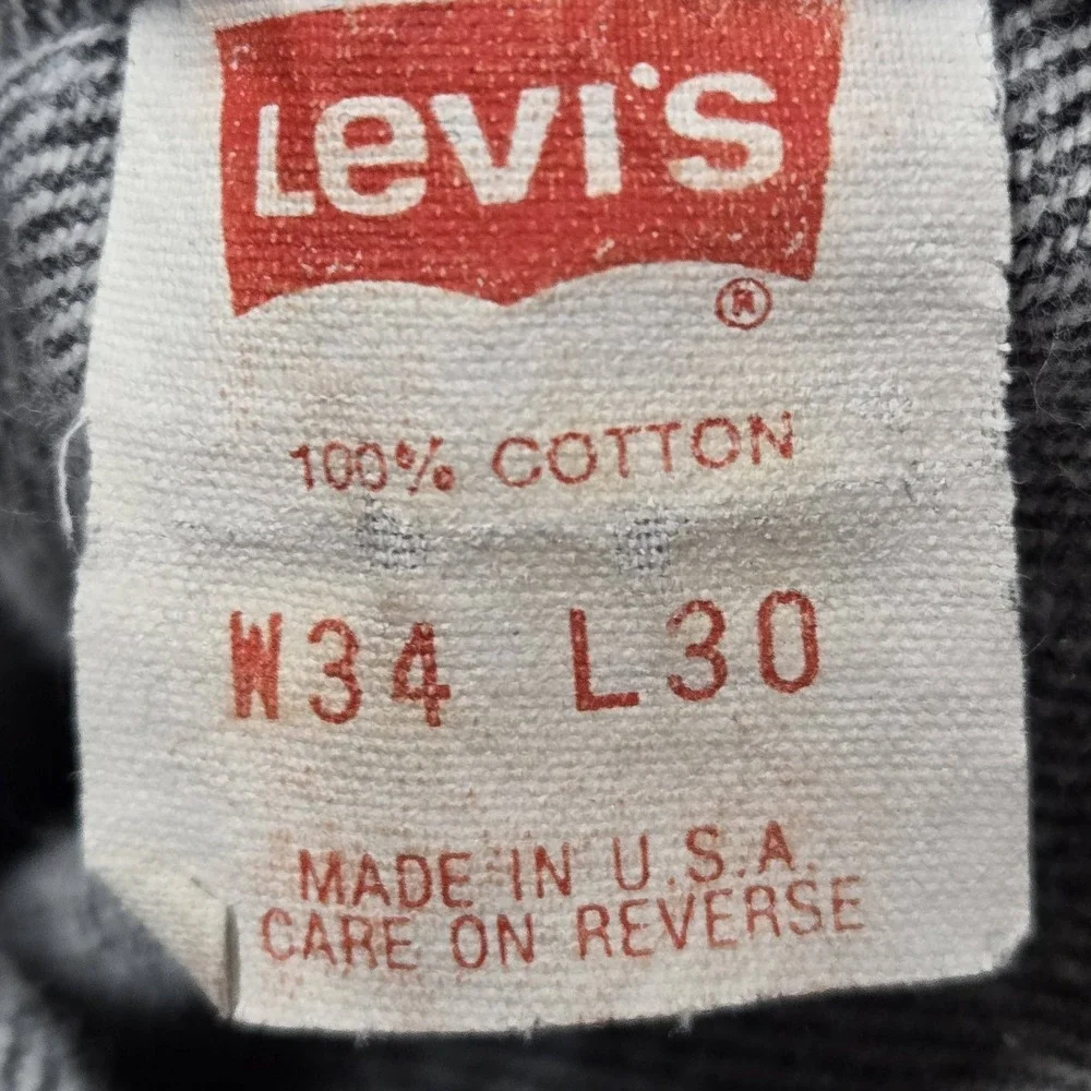 VINTAGE Levi's 509-0259 Men Jeans 34X30 Gray Denim Straight 90s USA READ